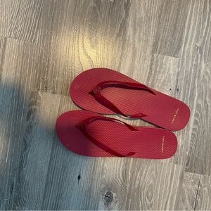 Tory Burch Vibrant Red Flip Flops